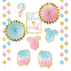 Blue or Pink Room & Table Decorating Kit, Blue/Pink, 14-inch, 12-pk - Case of 24