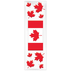 Maple Leaf Gel Clings, Red/White, 6.5-inch, 9-pk - Pack of 2
