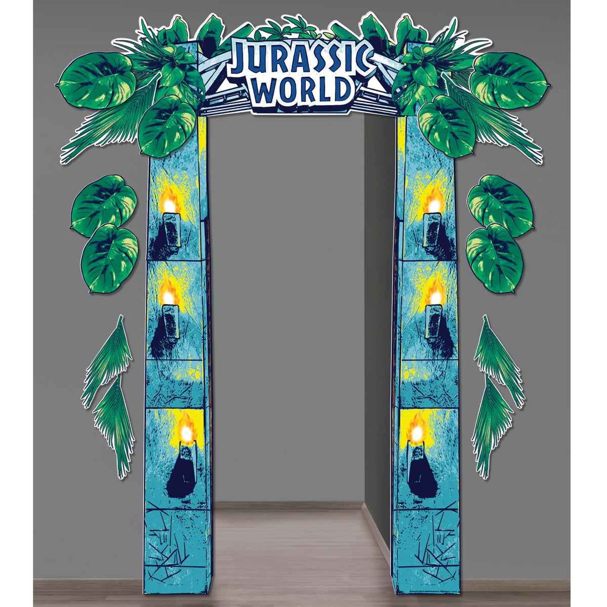 Jurassic World Doorway Curtain Decoration, Green/Blue, 27.6-inch - Case of 12