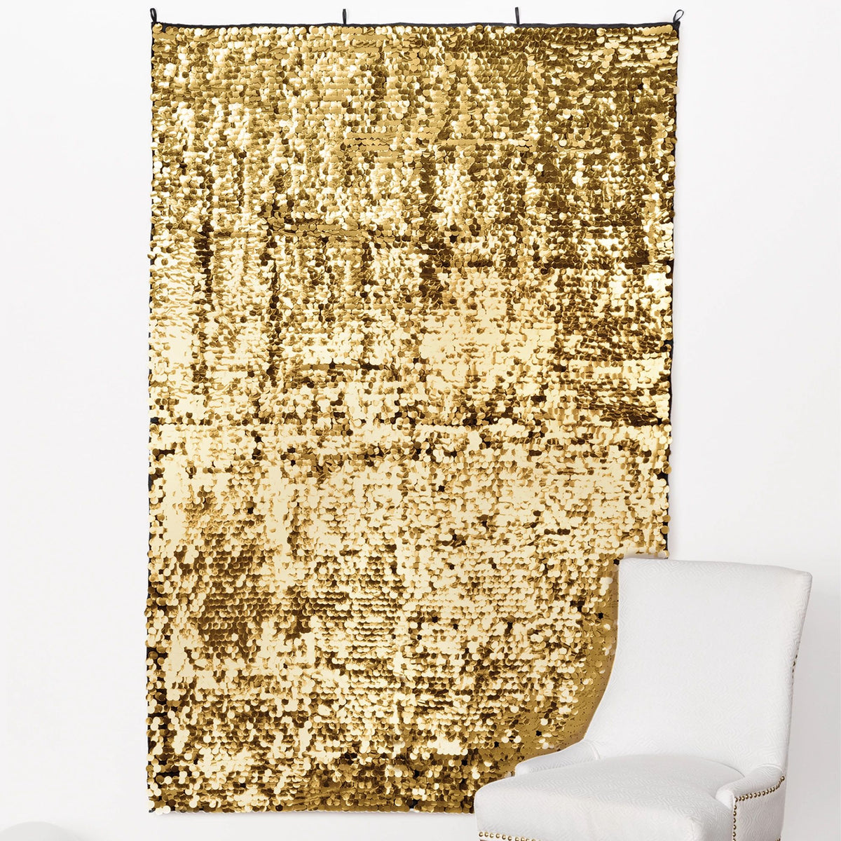 Gold Sequin Scene Setter Background, 6.6-inch - Pack of 3