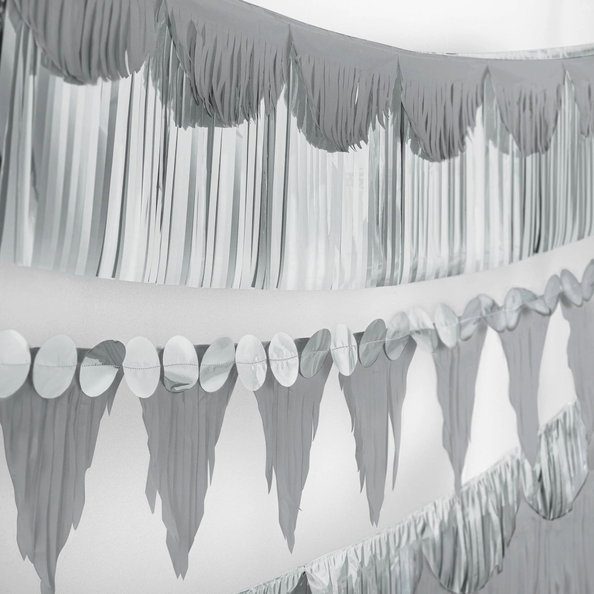 Pennant Fringe Hanging Garland Banner Decoration, Assorted Colours, 8.5-in, 6-pk