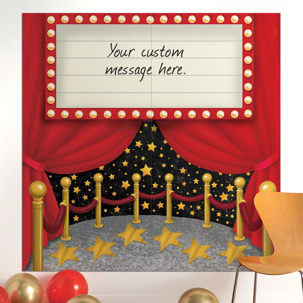 Awards Night Scene Setter, Red/Gold, 14.5-inch, 2-pk - Case of 30