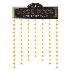 Awards Night Stage Door Curtain, Black/Gold, 15.6-inch - Case of 36