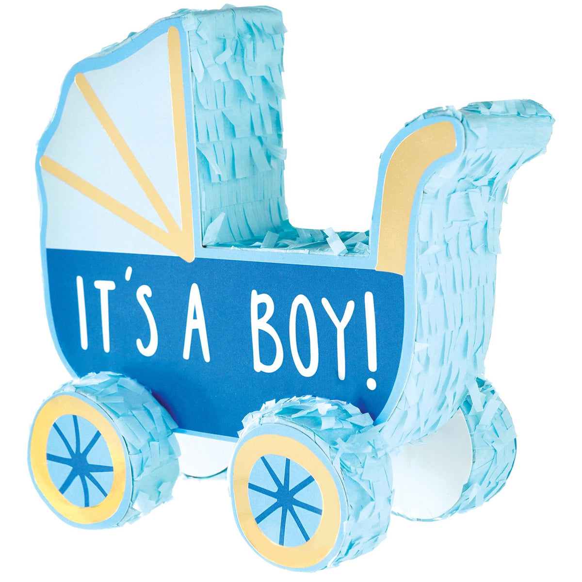 Mini Blue Baby Carriage Pinata Decoration - Case of 48