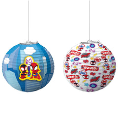 Disney Marvel Spidey & Friends Paper Lanterns, Blue/Red, 9.5-inch, 3-pk - Case of 30