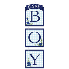 Baby Boy Hanging Door Decoration for Baby Shower - Pack of 6