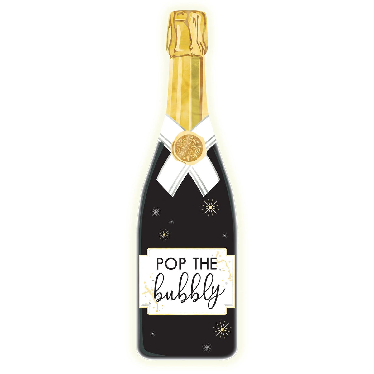 Champagne Standing MDF LED Sign - Case of 6