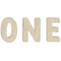 ONE Wooden Centerpiece Sign - Baby's First Birthday Decoration - Case of 4