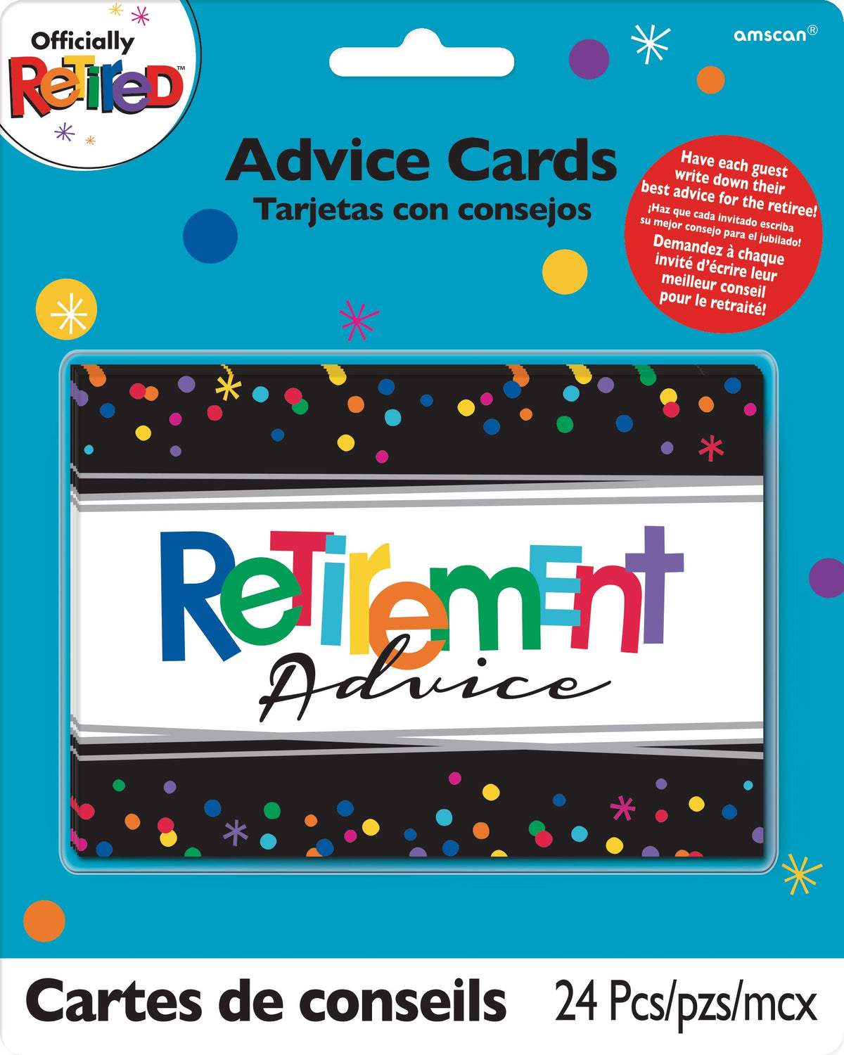 Retirement Advice Cards, Multi-Colored, 24-ct - Case of 72