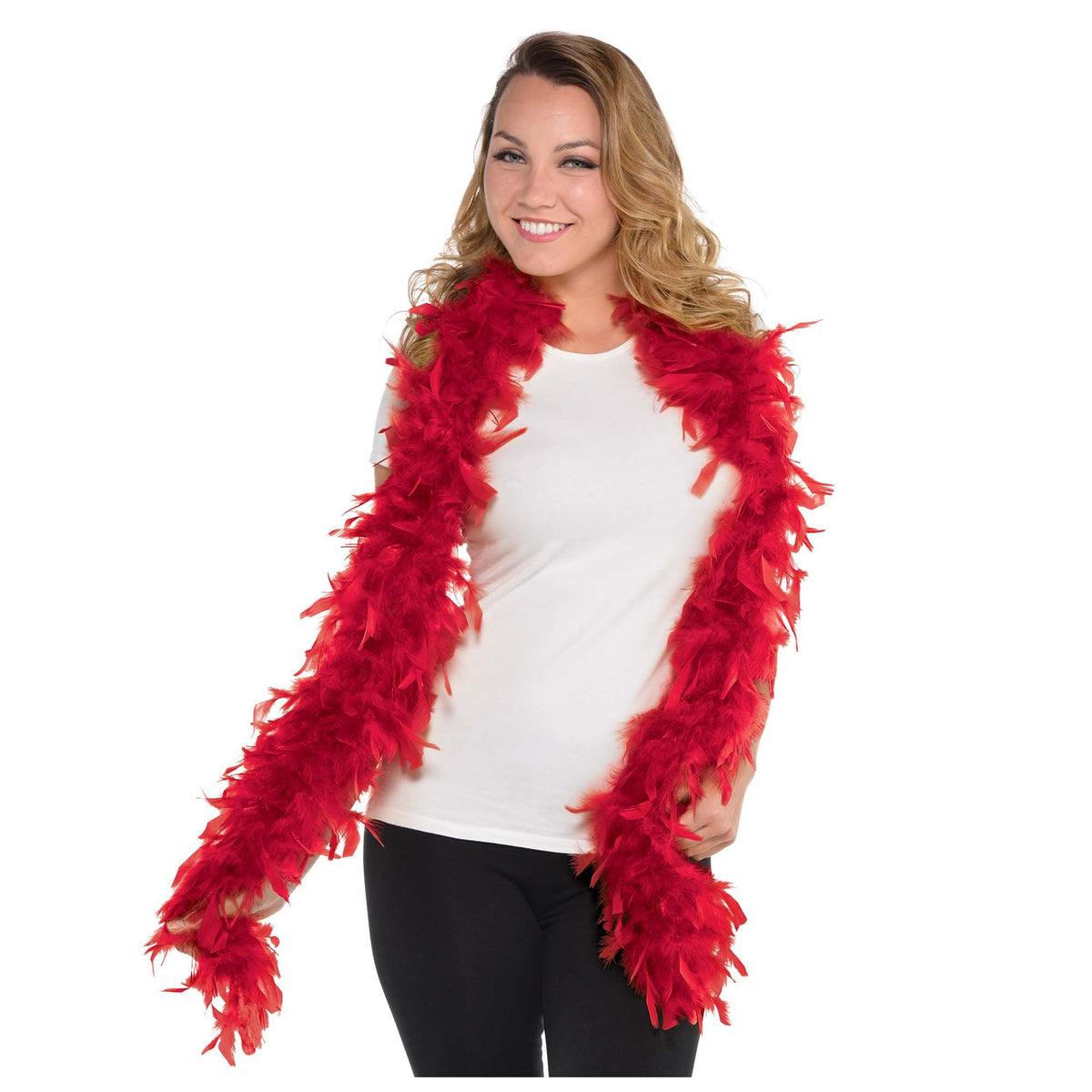 Vibrant Red Feather Boa - Ultimate Costume Accessory - Case of 48
