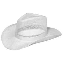 Classic White Straw Cowboy Hat, One Size - Case of 48