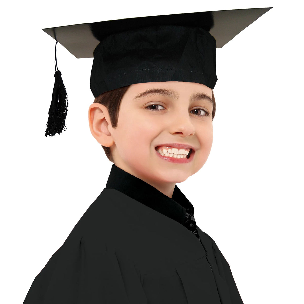 Classic Black Graduation Cap with Tassel - Pack of 16