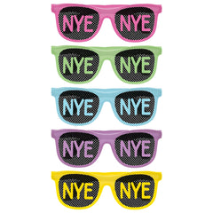 NYE Glow-In-The-Dark Glasses, One Size, 10-ct - Pack of 4