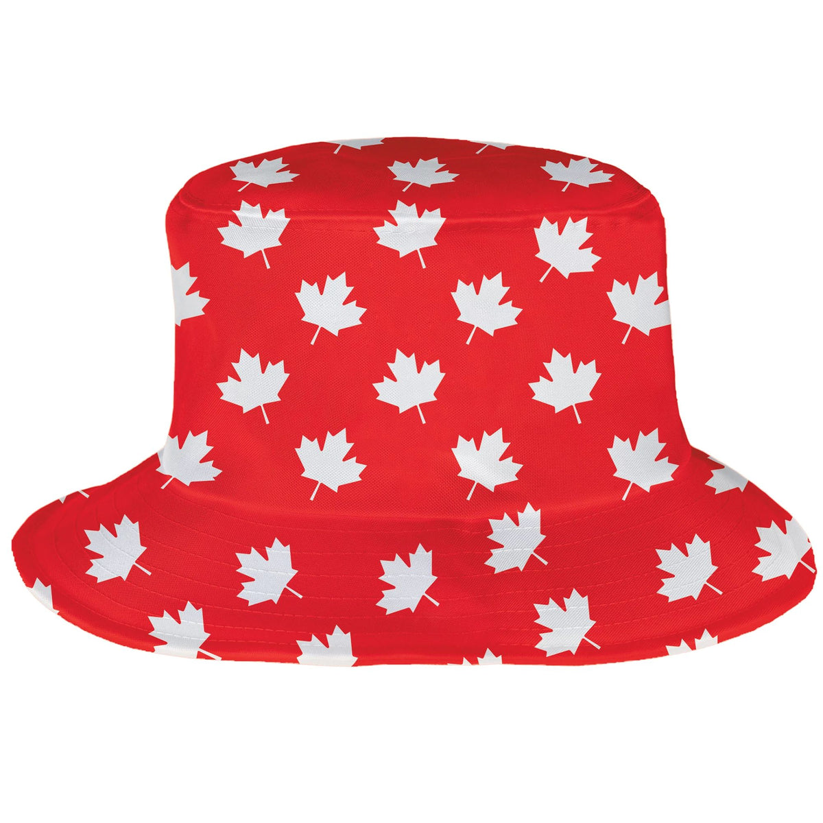 Maple Leaf Bucket Hat, Red/White, One Size, for Canada Day - Pack of 3