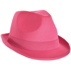 Felt Fedora Hat, Pink - Pack of 6