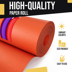 36 In. x 110 Ft. Orange Kraft Paper Roll