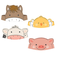 Friendly Farm Crowns for Birthday Parties, 8-pk - Pack of 2