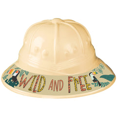 Get Wild Plastic Safari Hat, Beige, One Size, for Birthday Party - Pack of 12