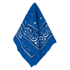 Royal Blue Square Paisley Bandana, 20-inch, 1 count - Pack of 12