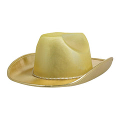 Gold Suede Cowboy Hat, One Size, Costume Accessory - Pack of 6