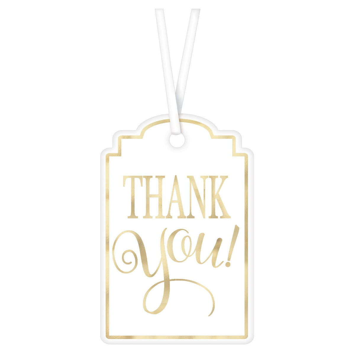 Thank You Gift Tags, Gold/White, 3-inch, 25-ct - Pack of 2