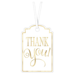 Thank You Gift Tags, Gold/White, 3-inch, 25-ct - Pack of 2