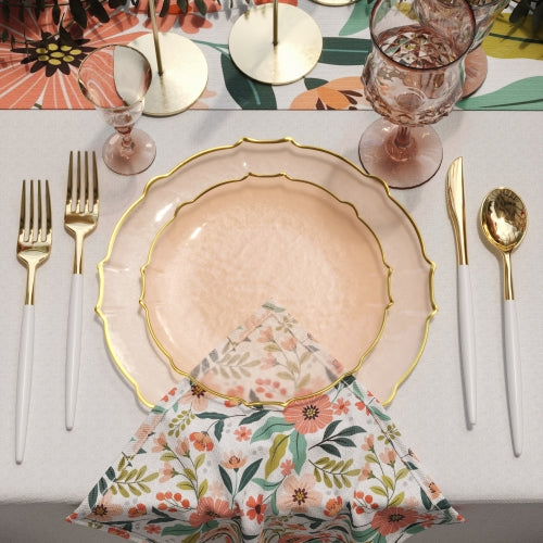 Rosé/Gold Petal Plates Combo Pack | 40/40