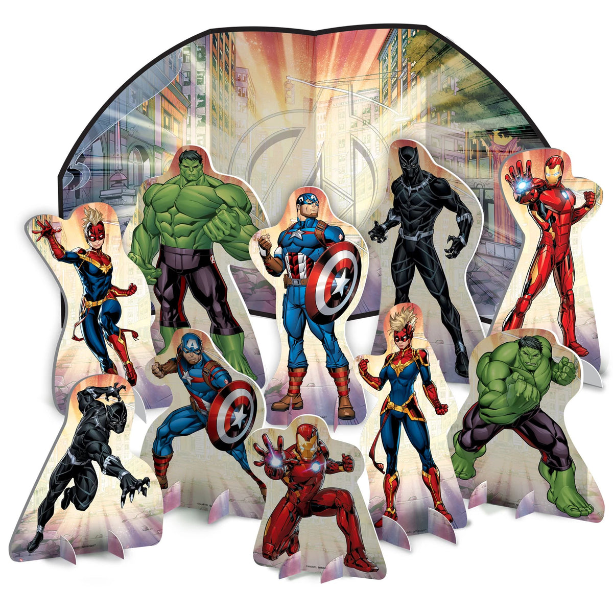 Marvel Avengers Table Decorating Kit, 14-inch, 11-pk - Case of 36