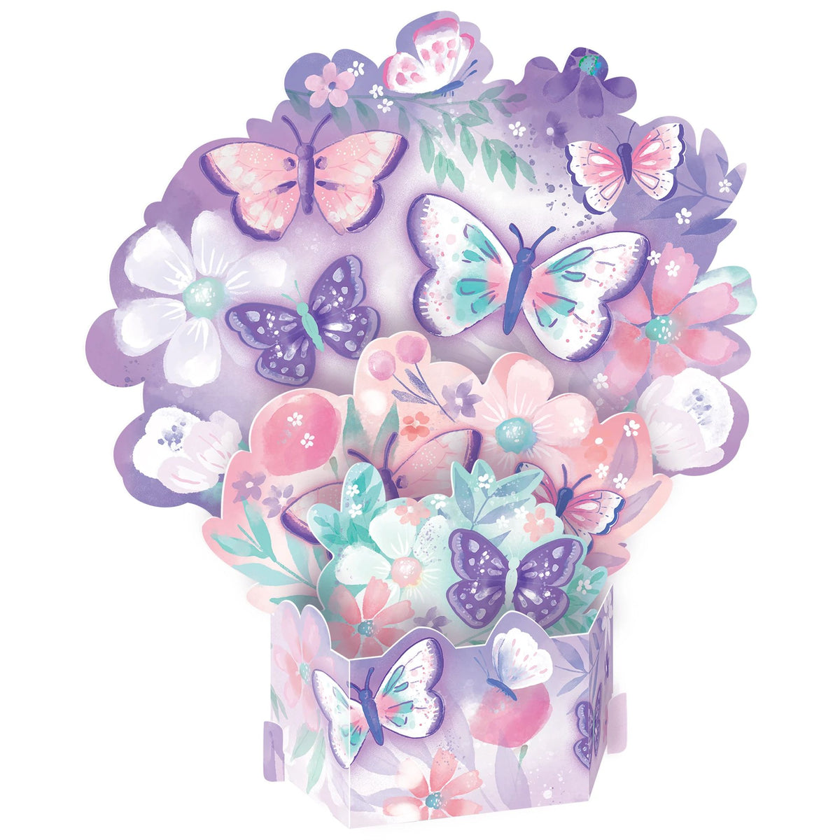 Flutter Butterfly Table Centerpiece Decoration, Purple, 23.5 inch - Pack of 9