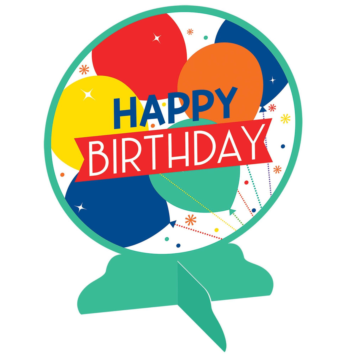 Colorful Balloon Fest Birthday Table Decoration - Case of 120
