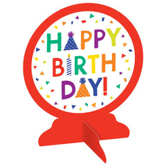 Colorful Happy Birthday Table Decoration - Pack of 12