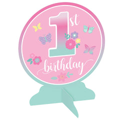Butterfly Garden 1st Birthday Table Decoration - Pack of 4