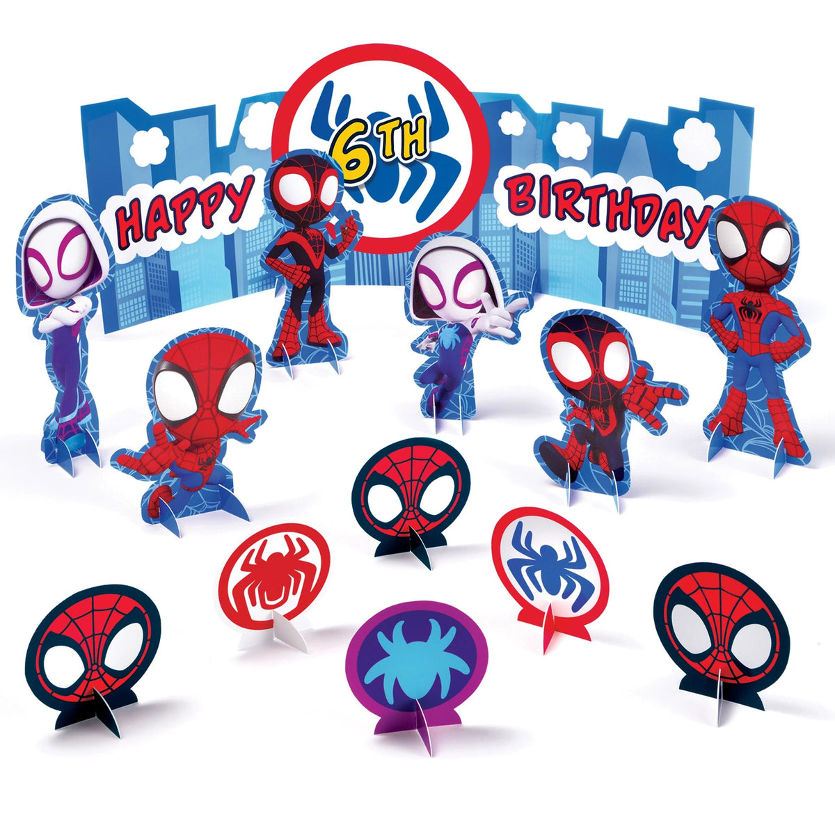 Disney Marvel Spidey Table Centerpiece, Red/Blue, 16-inch, 14-ct - Case of 36