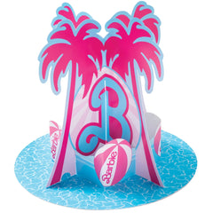 Malibu Barbie Pop-Up Cardstock Table Centerpiece for Birthday Parties - Pack of 6