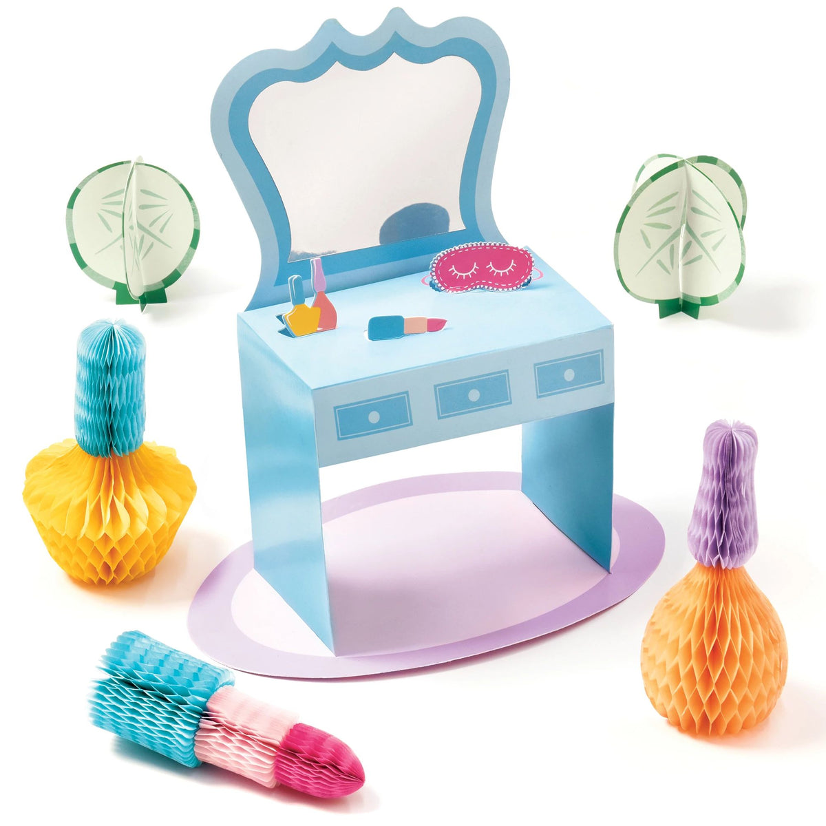 Spa Party Table Centerpiece Kit, Indoor Decoration for Birthday Part - Pack of 6