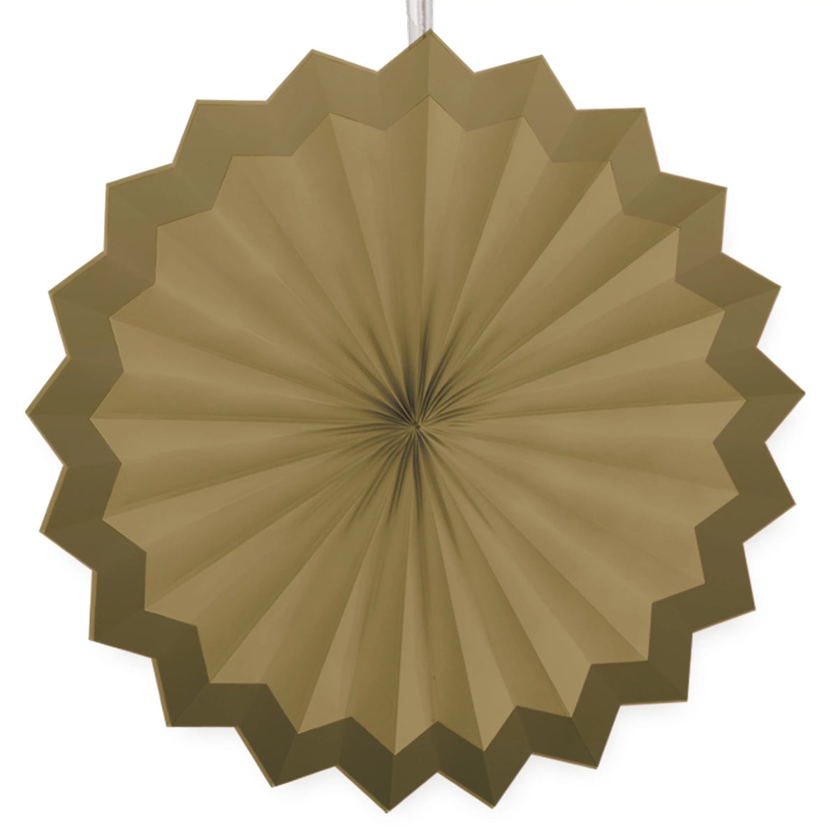 Elegant Gold Paper Parasol Fan Decoration, 5-pcs - Pack of 2