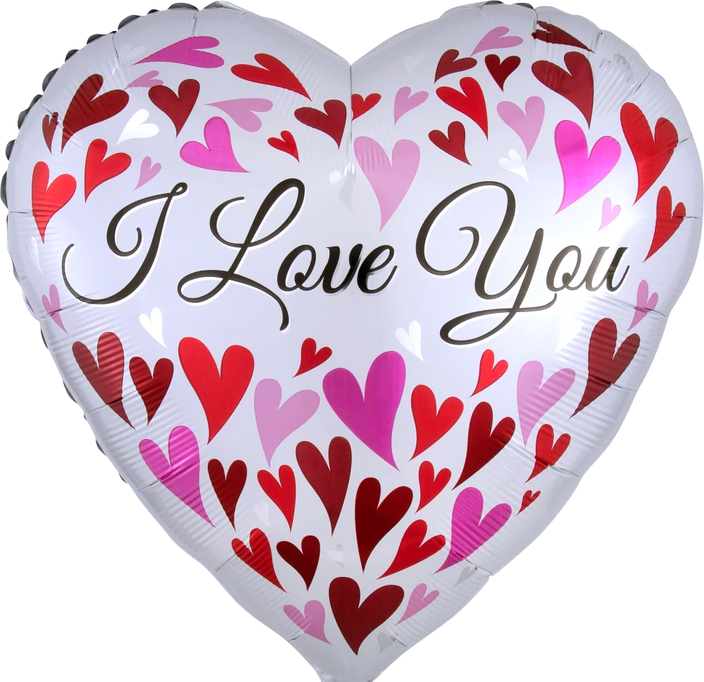 LOVE YOU Heart-Shaped Foil Balloon - Case of 50
