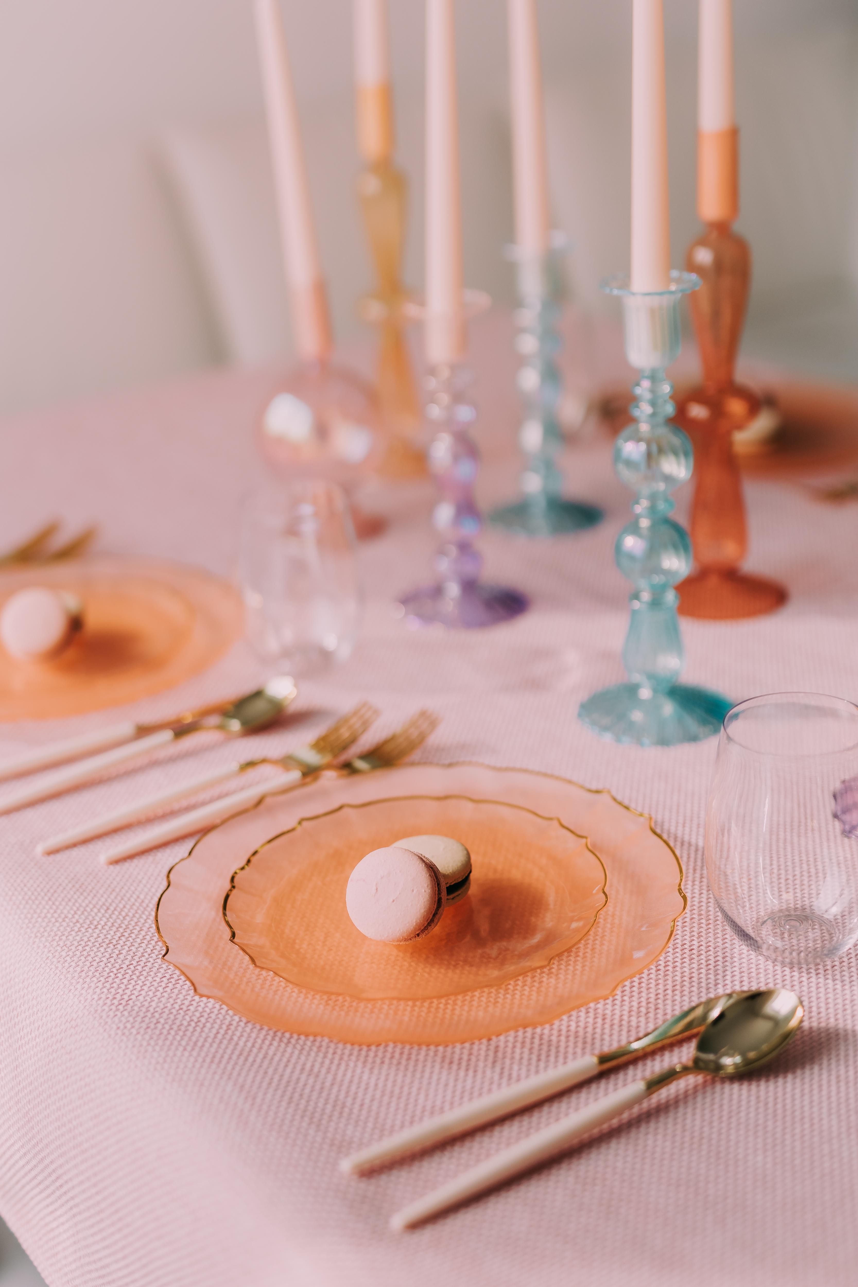 10 In. Rose/Gold Petal Plates | 120 Count