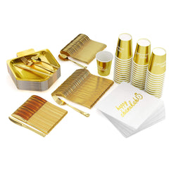 Service for 20 | Gold Dreidel Hanukkah Combo Set