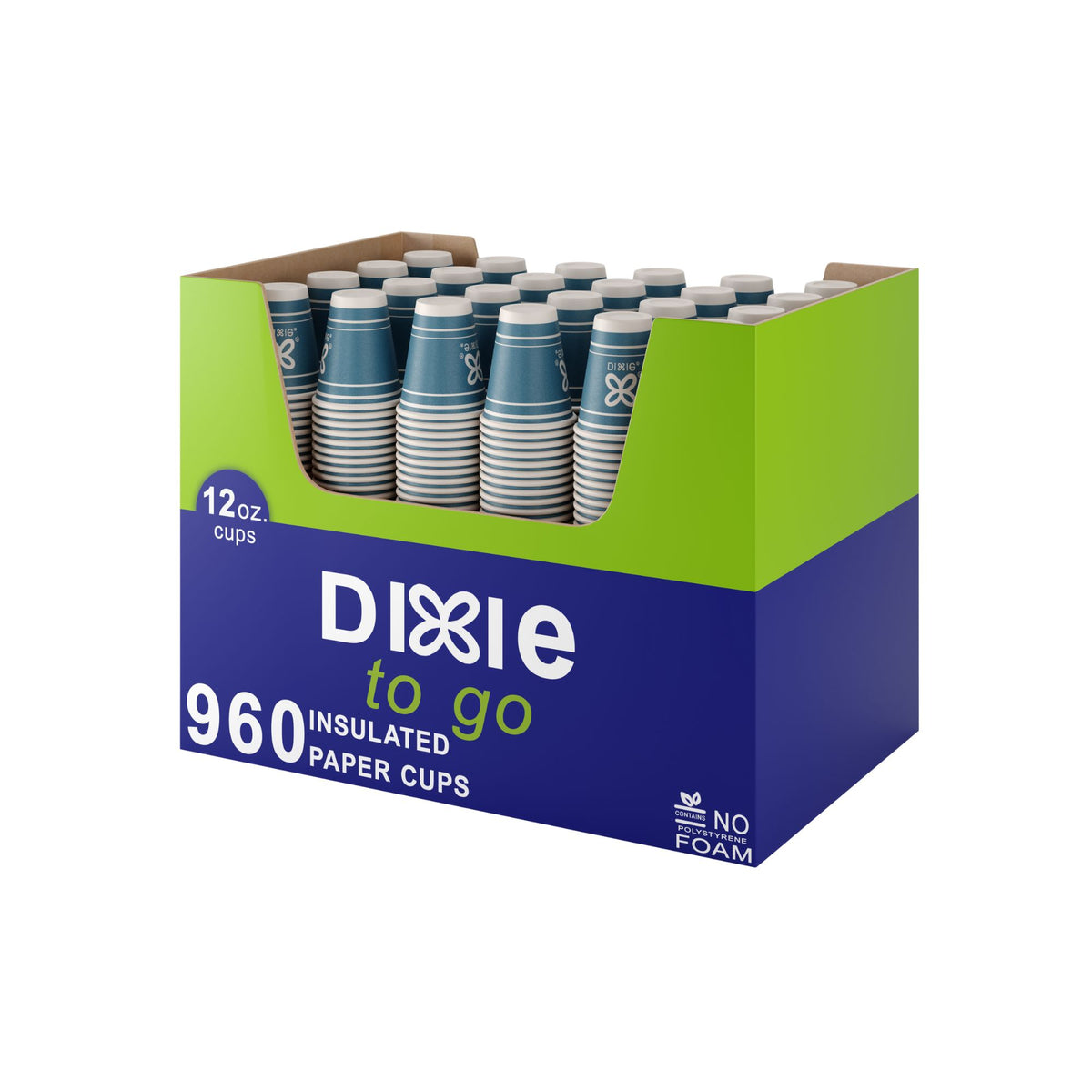 Dixie to Go 12 Oz. Insulated Hot Cups | 960 Count