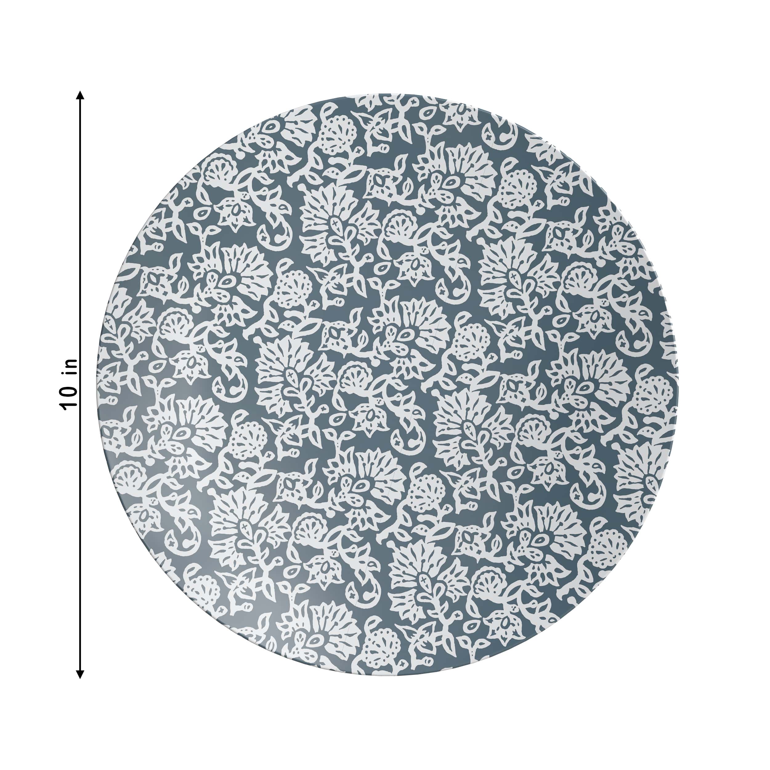 10 In. Garden Damask Design Plastic Plates | 40 Count