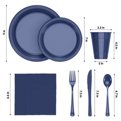 182 Piece Combo Set - Service For 26 - Navy