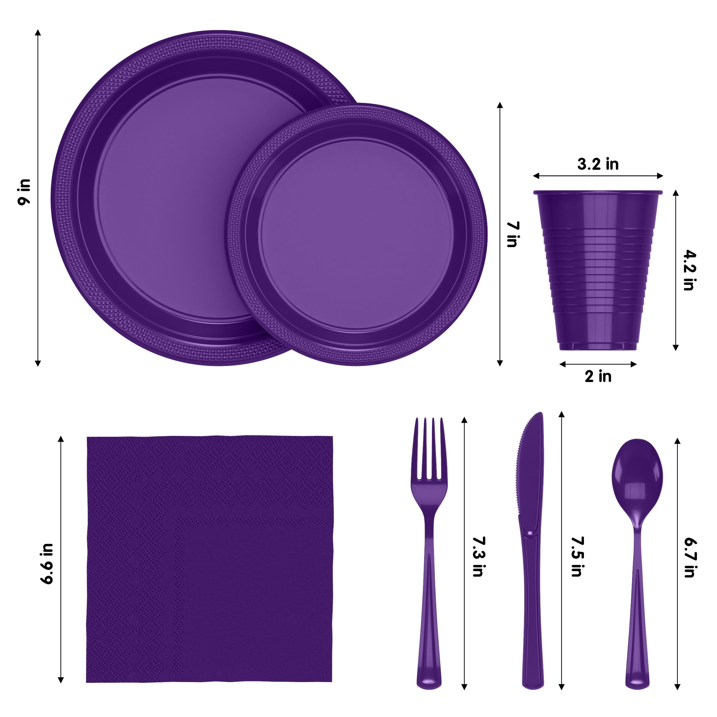 182 Piece Combo Set - Service For 26 - Purple