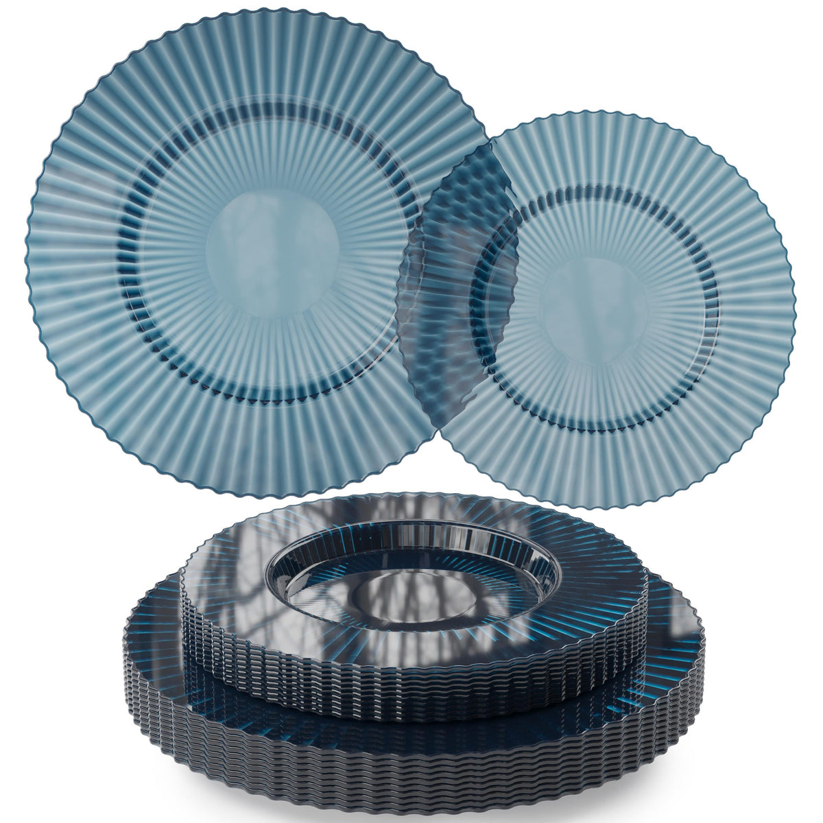 Sapphire Gemstone Essentials Set | Dinner & Salad Plates | Serves 40