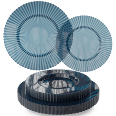 Sapphire Gemstone Essentials Set | Dinner & Salad Plates | Serves 40