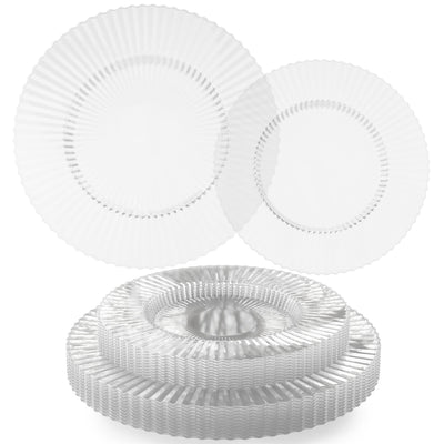 Crystal Gemstone Essentials Set | Dinner & Salad Plates | Serves 40