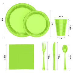 182 Piece Combo Set - Service For 26 - Lime Green