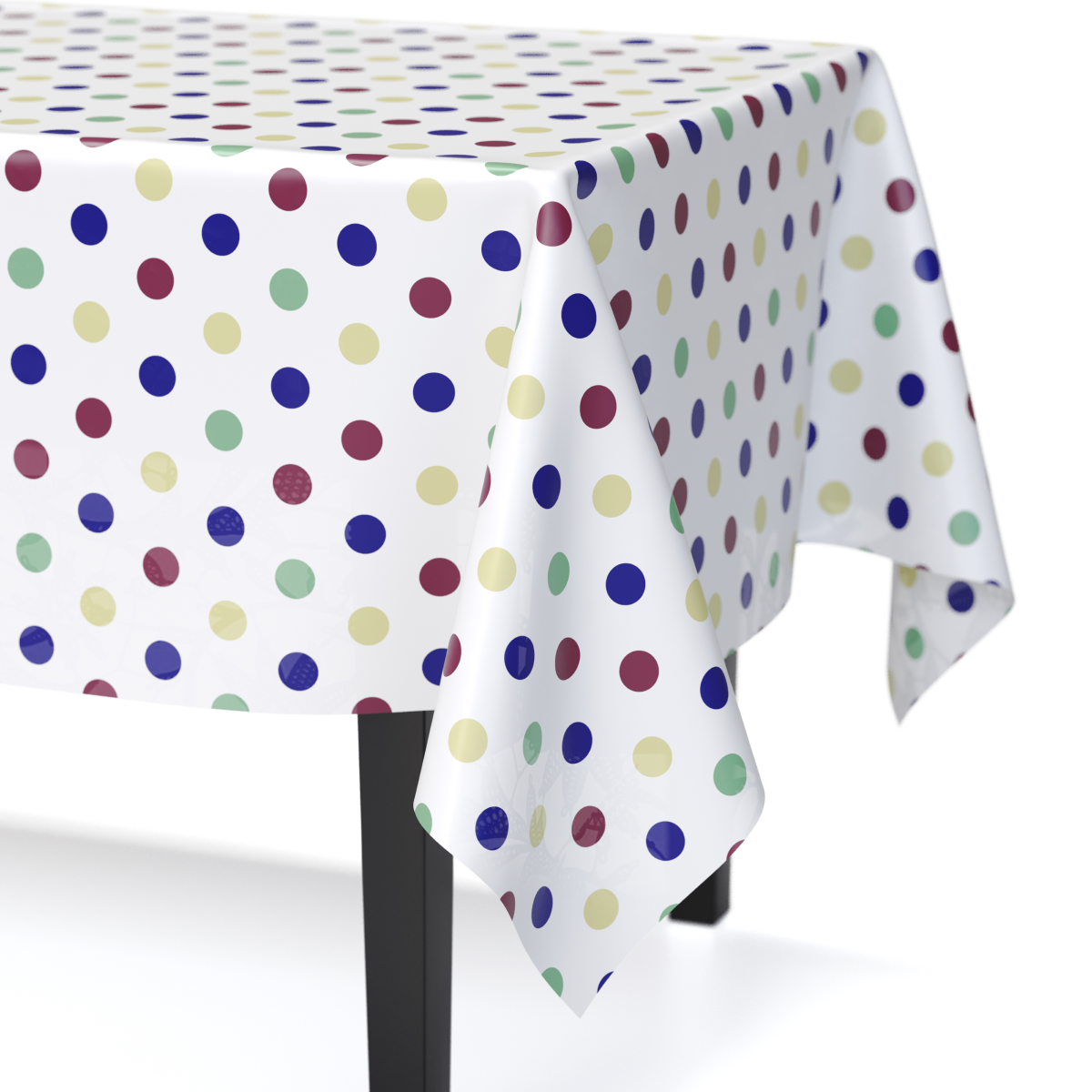 Multi Colored Polka Dot Table Cover | 12 Pack