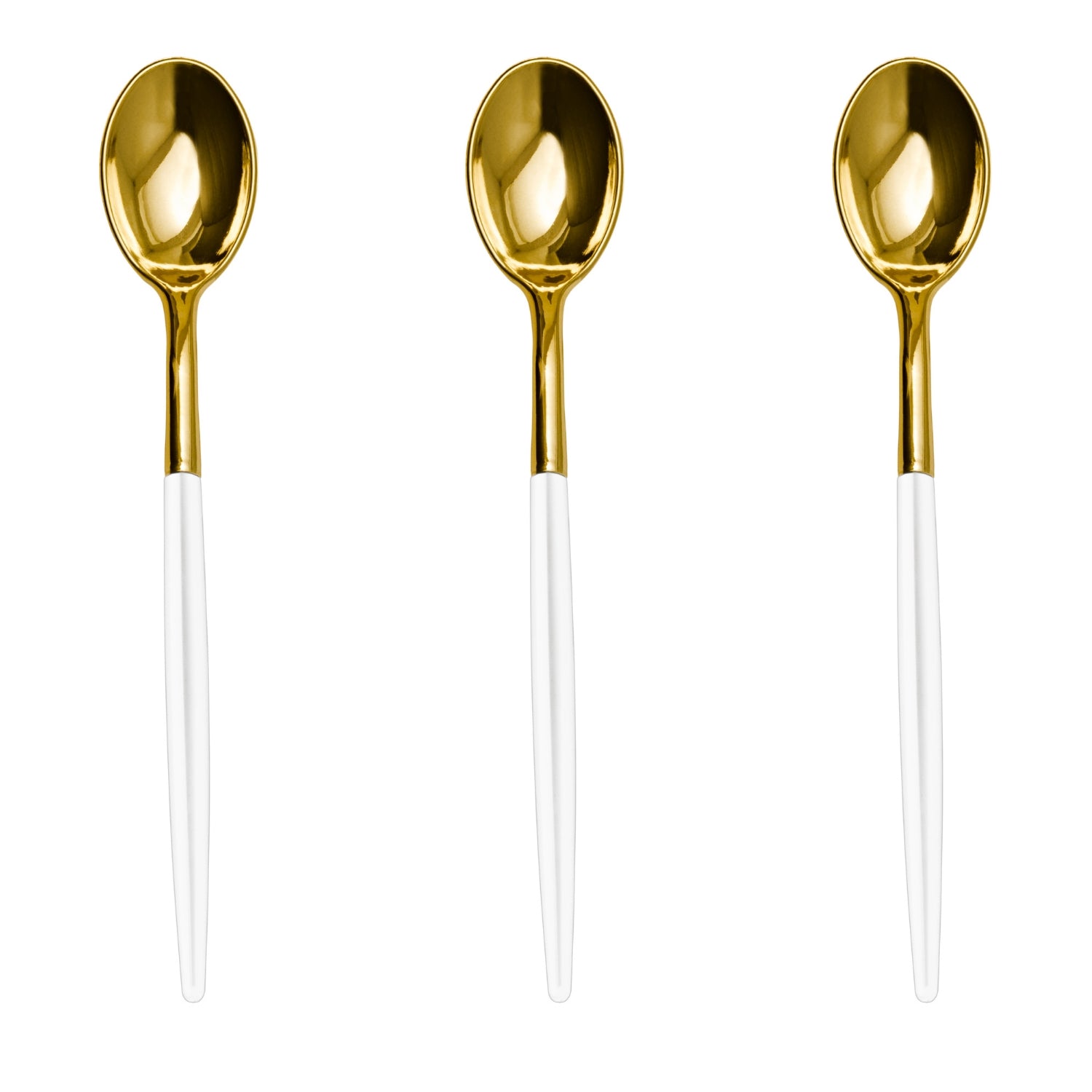 Trendables Spoons Ivory/Gold | 40 Count