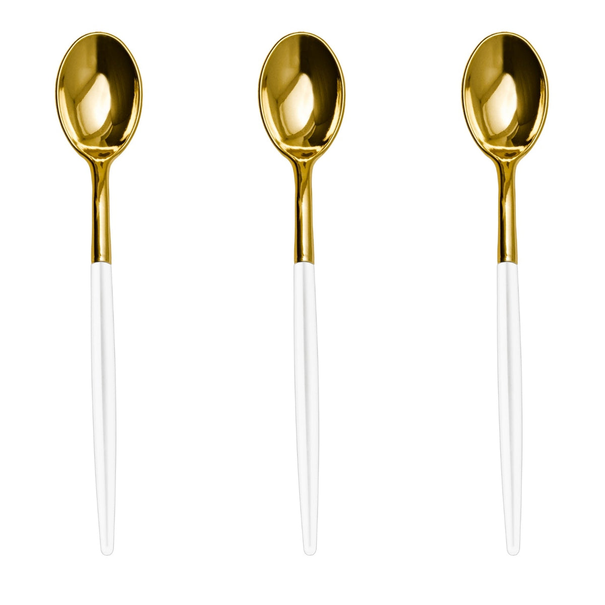 Trendables Spoons Ivory/Gold | 480 Count